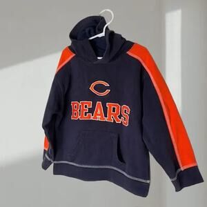 Chicago Bears Pullover Hoodie – Navy & Orange (Youth 4–5Y)